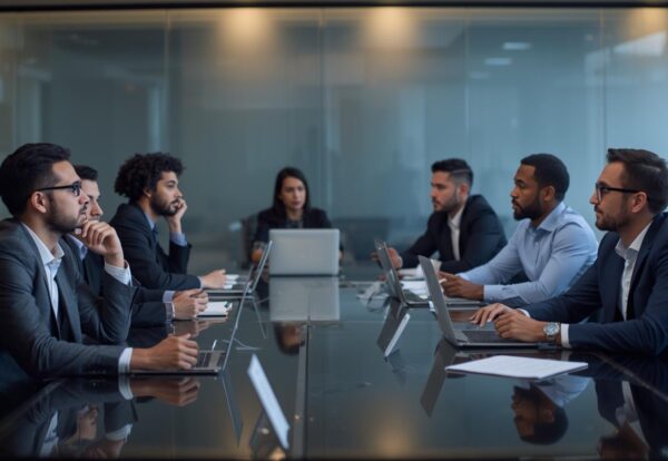 imagen de personas nivel corporativo observando una presentación en oficina imagen de personas nivel corporativo observando una presentación en oficina